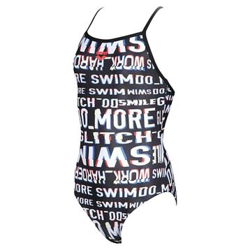 Nieuw Arena Neon Glitch Jr Light Drop Back One Piece Badpak beschikbaar voor biedingen