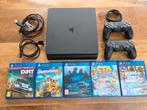 PS4 500GB + 2 Controllers + 5 Games, Spelcomputers en Games, Spelcomputers | Sony PlayStation 4, Ophalen, Met 2 controllers, Original