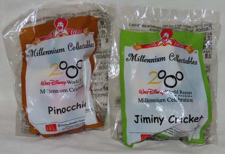 Vintage mcDonalds happy meal Pinokkio / Japie krekel 2000, Verzamelen, Disney, Nieuw, Overige typen, Overige figuren, Verzenden