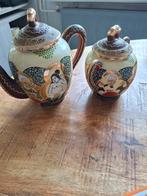 Satsuma Porselein Thee Pot & Suikerpot, Antiek en Kunst, Ophalen of Verzenden