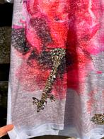Prachtig shirt met roos en strass steentjes By Bridget mt M, Kleding | Dames, Maat 38/40 (M), Overige kleuren, Zo goed als nieuw