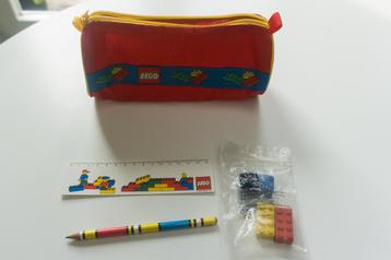 Vintage Lego pennenzak + gom, potlood, meetlat 1990 beschikbaar voor biedingen