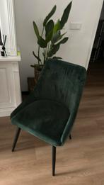 Groene velvet stoelen 6 x, Huis en Inrichting, Stoelen, Overige materialen, Overige kleuren, Ophalen of Verzenden, Zo goed als nieuw