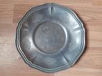 Tinnen bord met original 3F keurmerk. Doorsnede: 32 cm, Antiek en Kunst, Antiek | Tin, Ophalen of Verzenden