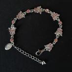 Vlinder armband met Swarovski steentjes roze v smalle pols, Nieuw, Overige materialen, Met kristal, Ophalen of Verzenden