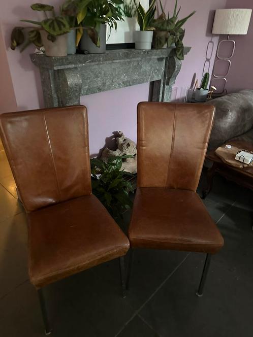Diverse stoeltjes formaten staan op de foto’s, Huis en Inrichting, Stoelen, Zo goed als nieuw, Twee, Leer, Ophalen of Verzenden