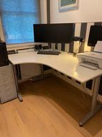 Bureau met hoek Ikea effektiv kleur wit, Ophalen, Zo goed als nieuw