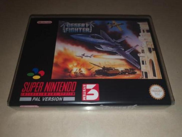 Desert Fighter SNES Game Case, Spelcomputers en Games, Games | Nintendo Super NES, Zo goed als nieuw, Vechten, 1 speler, Vanaf 3 jaar