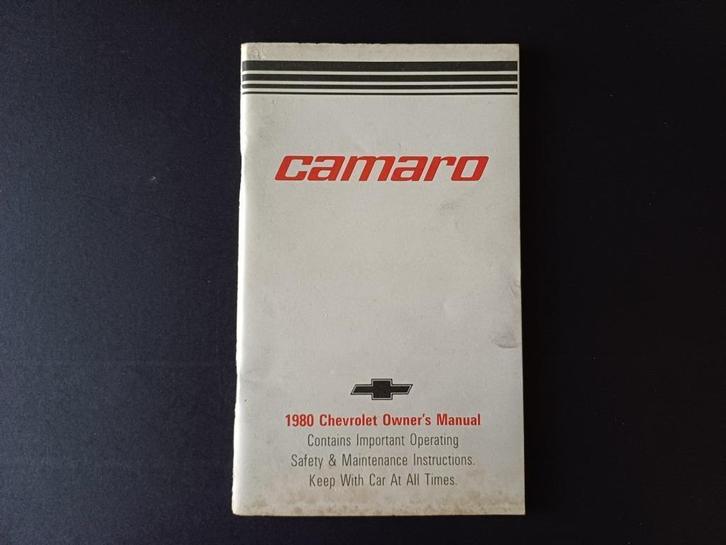 CHEVROLET CAMARO 1980 handboek manual origineel USA, Auto diversen, Handleidingen en Instructieboekjes, Ophalen of Verzenden
