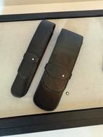 2x originele leren Montblanc pennen etui pouch protection, Gebruikt, Montblanc, Ophalen of Verzenden
