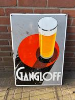 Emaille Reclamebord Gangloff Bier, Verzamelen, Ophalen of Verzenden, Gebruikt, Reclamebord