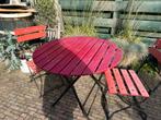 Te koop rode Amstel Bier bistro set., Ophalen, Gebruikt, Metaal, Inklapbaar