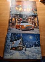 3 Mooie Kerst schilderijen met verlichting, Diversen, Ophalen of Verzenden, Zo goed als nieuw