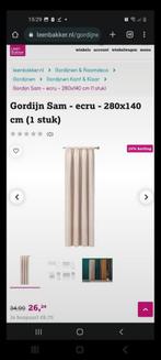 Gordijn ecru, Huis en Inrichting, Stoffering | Gordijnen en Lamellen, Ophalen of Verzenden, Zo goed als nieuw