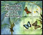 antigua 2007 pf blok vlinders insecten butterflies, Ophalen of Verzenden, Postfris, Dier of Natuur