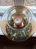 Bronzen windlicht van glas zonder takken, Ophalen, Zo goed als nieuw, Bruin, Brons of Koper