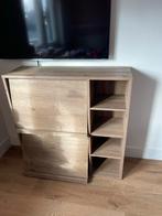 Eikenlook kastje. Super orgineel model!, Met klep(pen), Zo goed als nieuw, 25 tot 50 cm, Overige houtsoorten