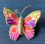 Kleurrijke broche, speldje van vlinder; vlinder-broche, Ophalen of Verzenden, Zo goed als nieuw