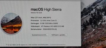 27""iMac,Quad-Core i5,8GB, 320GB,Windows 10 beschikbaar voor biedingen