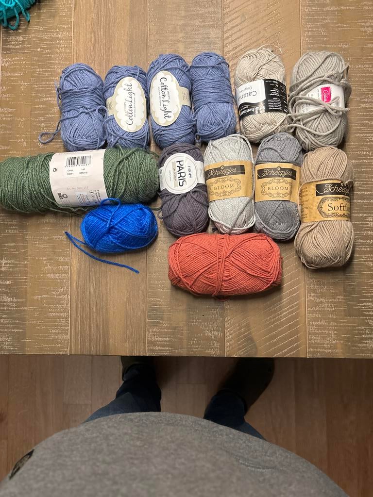 Diverse bolletjes wol en garen, Verzenden, Zo goed als nieuw, Breien of Haken, Wol of Garen