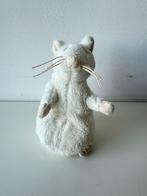 Knuffel rat, muis zittend wit 13 cm / IKEA, Ophalen of Verzenden, Zo goed als nieuw, Overige typen