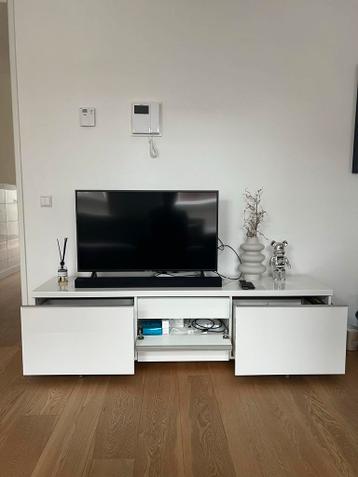Witte IKEA BESTA TV meubel - Zo goed als nieuw! - afbeelding 3