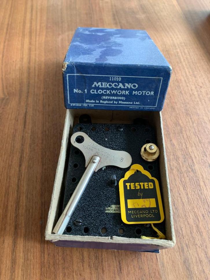 Meccano No. 1 veermotor (omkeerbaar) - Antiek / Vintage, Antiek en Kunst, Antiek | Speelgoed, Ophalen of Verzenden