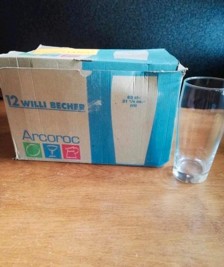 Willi becher arcoroc 63cl (15st beschikbaar) horeca partij, Verzamelen, Glas en Borrelglaasjes, Zo goed als nieuw, Overige typen