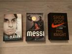 Boeken: Zlatan, Messi, Shoe Dog nederlands, Ophalen of Verzenden, Zo goed als nieuw, Sport