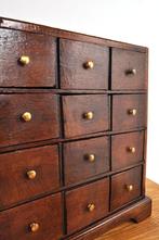 Antieke eiken ladekastje kast kastje 18de eeuw, Minder dan 50 cm, Gebruikt, 5 laden of meer, Ophalen of Verzenden