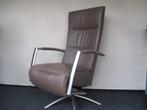 NIEUWSTAAT design relax fauteuil De Toekomst leder LARGE, Hout, Zo goed als nieuw, Ophalen