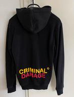 Criminal damage hoodie/trui zwart maat xs met print, Gedragen, Ophalen of Verzenden, Criminal damage, Zwart