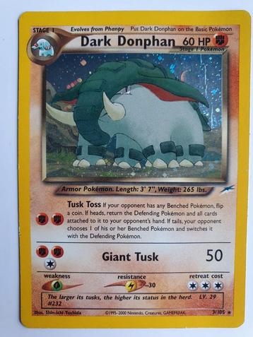 Pokemon Neo Destiny Dark Donphan #3 beschikbaar voor biedingen