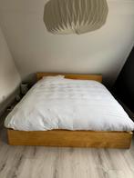 IKEA Malm tweepersoonsbed met elektrische lattenbodems, Ophalen, Bruin, Tweepersoons, 180 cm
