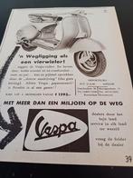 Advertentie van Vespa scooter wegligging 1957, Ophalen of Verzenden, Zo goed als nieuw, Overige typen