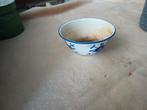 Vintage Emaille Beker met Blauwe Bloemen, Ophalen