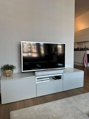 Besta tv meubel grijs wit