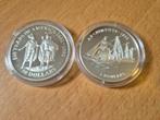 COOK Islands 5 & 50 $ 1990 & 1999 Zilver Zeilschip Maritiem, Postzegels en Munten, Munten | Oceanië, Zilver, Ophalen of Verzenden
