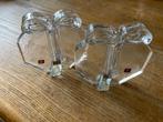 2x Vintage glazen solifleur vaasje Wiesenthalhutte Germany, Ophalen of Verzenden
