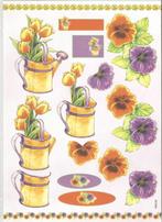 B66 knipvel bloemen tulp violen gieter, Nieuw, Knipvel, Ophalen of Verzenden, Natuur