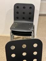 Stapelstoelen, Gebruikt, Zwart, Ophalen of Verzenden, Vijf, Zes of meer stoelen