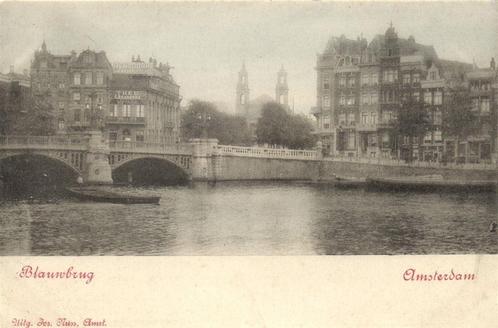 Blauwbrug - Amsterdam - ongelopen, Verzamelen, Ansichtkaarten | Nederland, Ongelopen, Noord-Holland, 1920 tot 1940, Ophalen of Verzenden