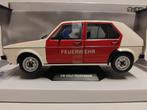 Volkswagen Golf 1 Brandweer Feuerwehr Solido 1:18 KRD, Ophalen of Verzenden, Zo goed als nieuw, Auto, Solido