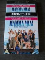 Blu-ray 4K Ultra HD: MAMMA MIA! met sleeve (3-disc) in seal, Avontuur, Verzenden, Nieuw in verpakking
