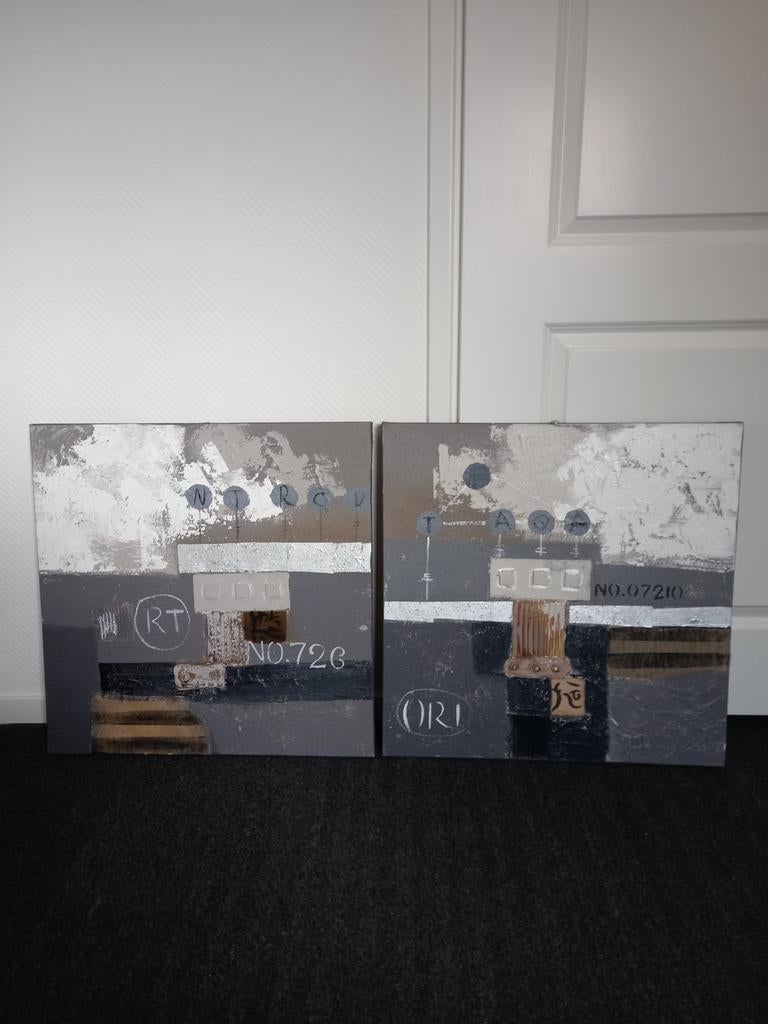 Set van 2 canvas schilderijen, Ophalen