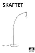 Ikea Skaftet Booglamp met bordeaux rode lampenkap, Ophalen, Stof, 150 tot 200 cm