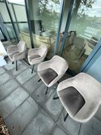 4 Grijze Eetkamerstoelen - Zo Goed Als Nieuw, Huis en Inrichting, Stoelen, Ophalen of Verzenden, Zo goed als nieuw, Vier, Stof