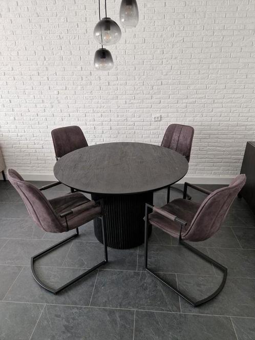 Ronde eettafel, Huis en Inrichting, Tafels | Salontafels, Zo goed als nieuw, 75 cm of meer, 100 tot 150 cm, 100 tot 150 cm, Rond
