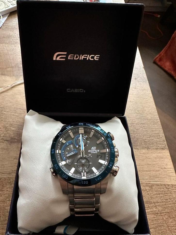 Casio Edifice Polshorloge - Staal EQB 800DB, Sieraden, Tassen en Uiterlijk, Horloges | Heren, Zo goed als nieuw, Polshorloge, Casio