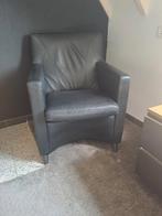 Leolux fauteuil zwart, Ophalen, Gebruikt, Minder dan 75 cm, Leer